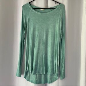 Ultra Flirt Blue Green Scoop Neck Tunic High-low Top Lightweight Women’s Size S